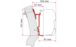 Fiamma Wingamm Oasi Markisenadapter Für Fiamma F45 230 Cm -Bester Markisen Geschäft 644835 4521114