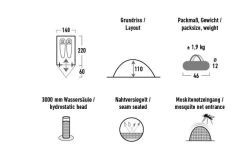 High Peak Kingfisher 2 Leichtgewichtiges Kuppelzelt 220 X 140 Cm -Bester Markisen Geschäft 809855 5283224