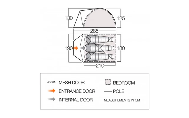 Vango ALPHA 300CLR Kuppelzelt 3-Personen 4 Vango ALPHA 300CLR Kuppelzelt 3-Personen – Bild 2